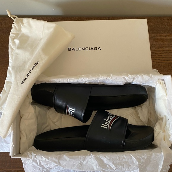 Balenciaga Shoes - Authentic Balenciaga Leather Sandals, 42